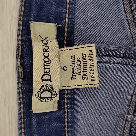 🛍Democracy Womens 6 Freedom Ankle Skimmer Medium‎ Wash Denim Blue Jeans Casual - Picture 6 of 10